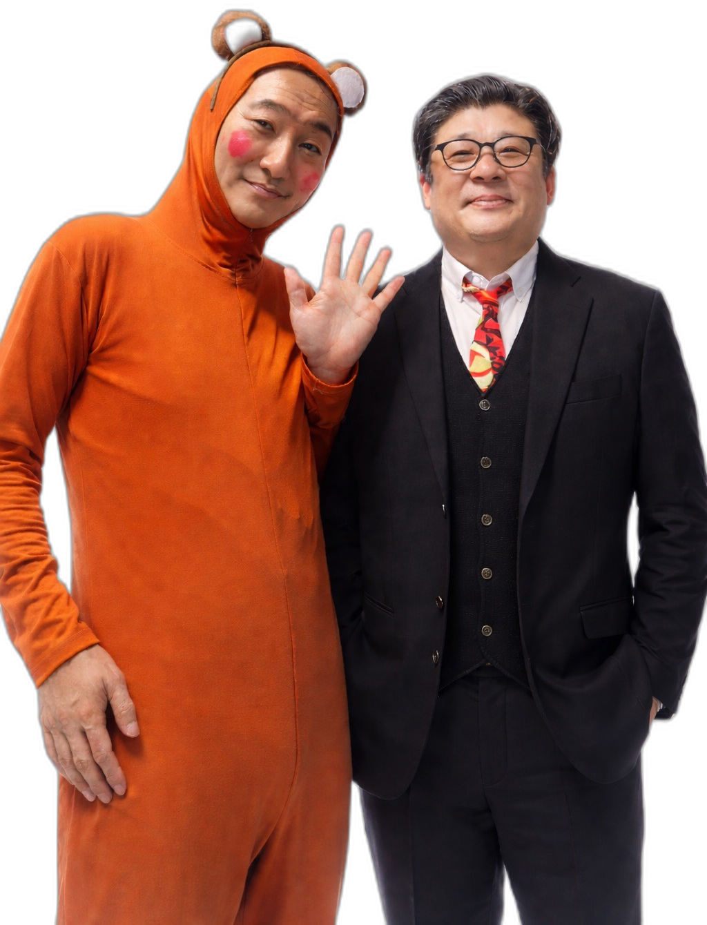 ねんど大介とオレンジ着ぐるみ